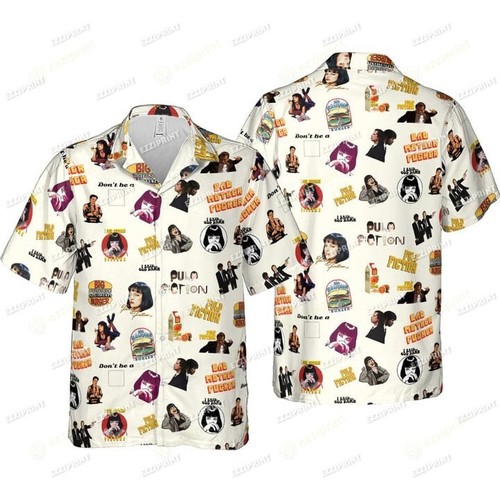 PULP FICTION PATTERN HAWAIIAN SHIRT