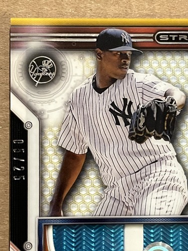 2016 Topps Strata Game Used Patch Relic Luis Severino /25 COA 168467 JB - Picture 3 of 7