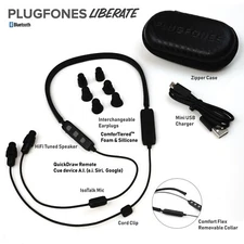 Plugfones Liberate 2.0 Wireless Bluetooth Earplug, Earbuds for Motorcycle Riders