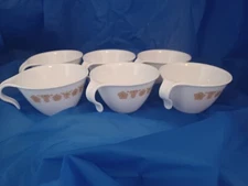 CORELLE BUTTERFLY GOLD Hook Handle Coffee Cups Retired Vintage Set of 6