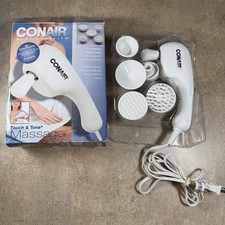 Conair Model HM11M Touch N Tone I Massager - White 2 Speeds 6 Attachments