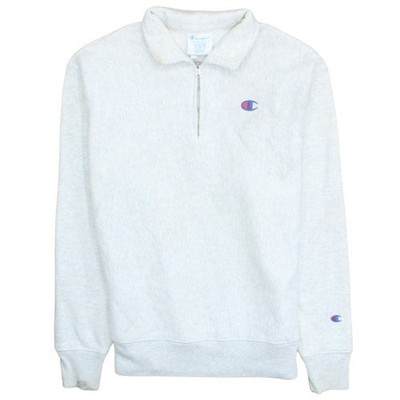 Champion Herren grau 1/4 Reißverschluss Reverse Weave Sweatshirt Medium