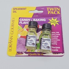 LorAnn Gourmet Spearmint Oil Flavor Twin Pack, 1 dram 0.0125 fl oz/3.7ml (x2)