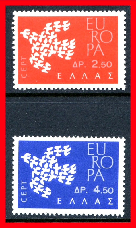 Greece Postage Stamps Scott 718-719, Mint Never Hinged Complete Set!! Gr96f