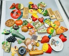 Vintage Refrigerator Magnets Lot Of Plastic & Rubber 1960 - 2000’s