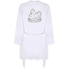 'Hen Sitting on Nest' Adult Dressing Robe / Gown (RO055702)