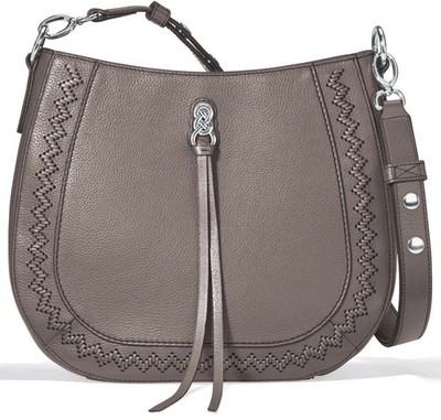 Brighton INTERLOK ADELE NWT $450 Sable Leather  Convertible Crossbody Handbag