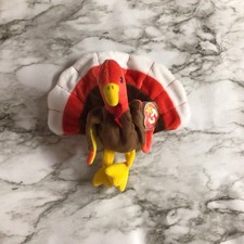 Ty Beanie Baby Gobbles the Turkey DOB November 27, 1996 MWMT Free Shipping