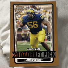 Topps LaMarr Woodley Michigan Wolverines 2007 DPP Rookie Card #125. rookie card picture