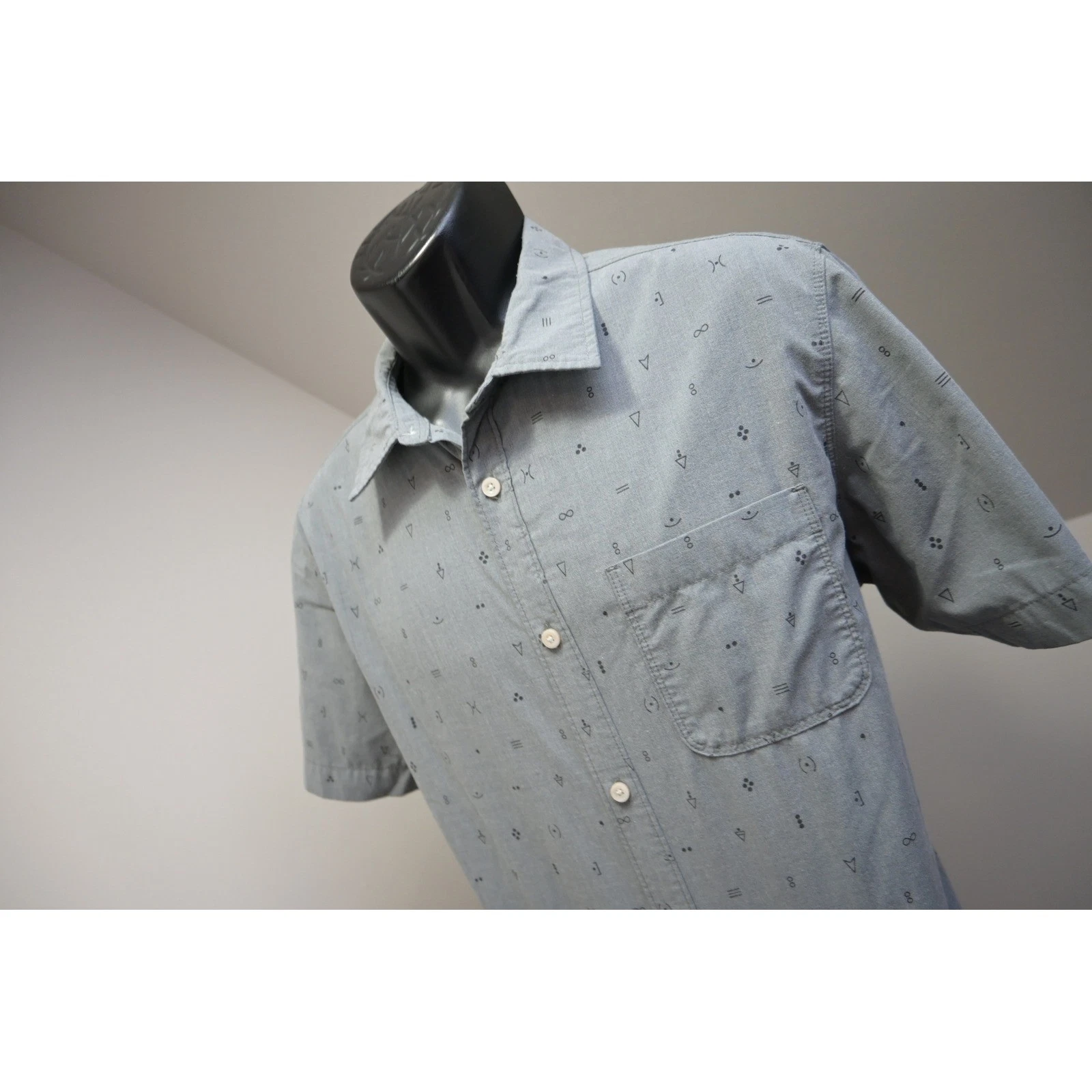 The North Face Button Down Shirt Mens Large Camp Trail Hiking Short Sleeve