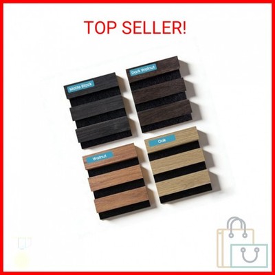 Acoustic Wood Slat Wall Panels - Sound Proof Panels Noise Reduction for Home Off