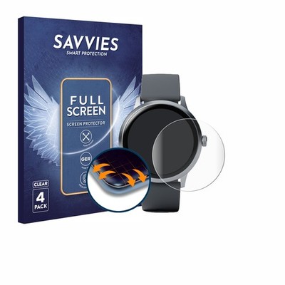 4x Full-Screen Schutz Folie für Pebble Round 2 3D Curved Edge Display
