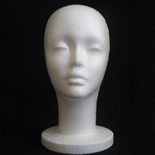 Female Foam Mannequin Head Styrofoam Wig Hair Hat Glasses Display Stand