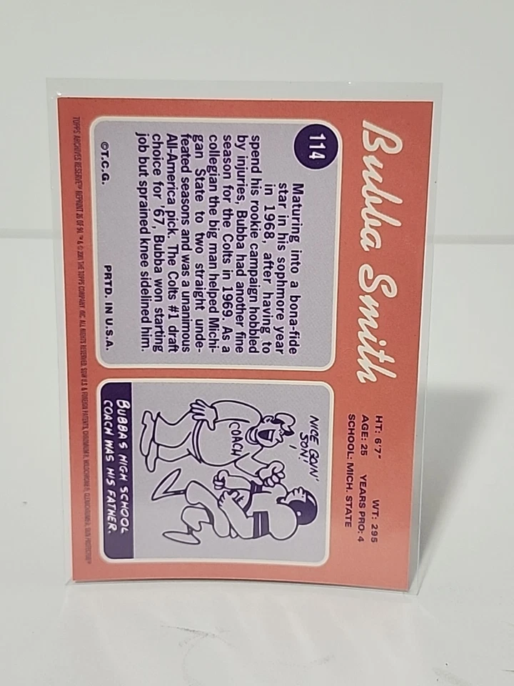 2001 Topps Archives Reserve #26 Bubba Smith - Image 2 of 2