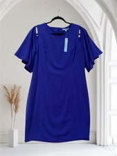 Antonio Melani Womens Cold Shoulder Midi Sheath Dress Size 14 Elegant NWT $159