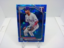 2024 Bowman Chrome Sapphire Echedry Vargas 1st Bowman Texas Rangers #BCP-163