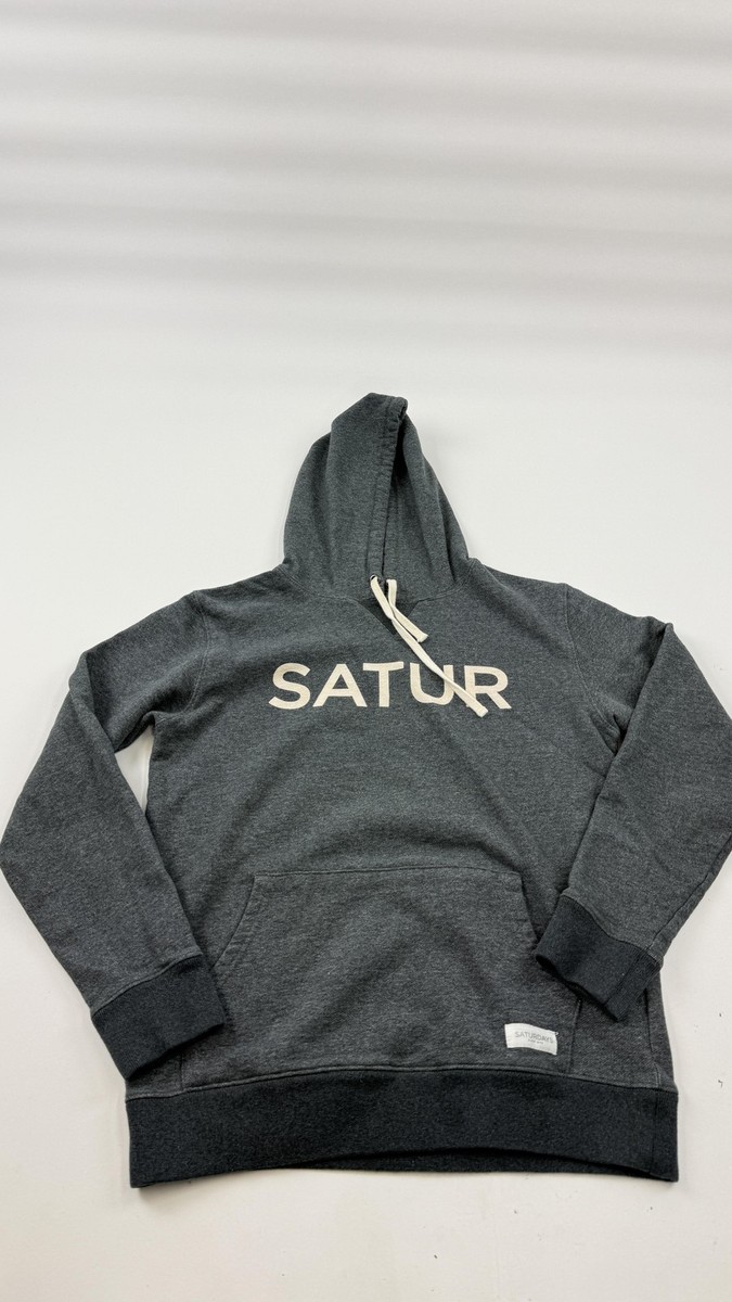 Saturdays Surf NYC Hoodie Mens Medium Gray SATUR DAYS Pullover