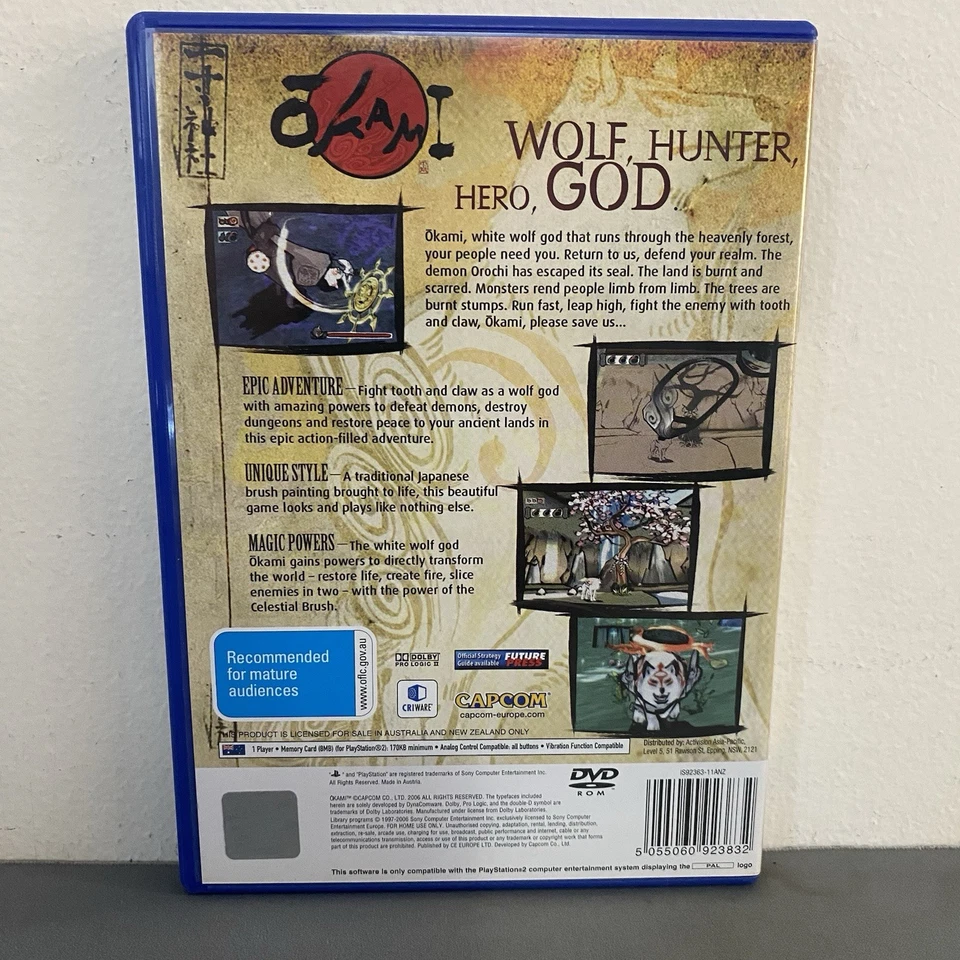 Okami Sony PS2 PlayStation 2 Game Complete With Manual PAL 2006 Capcom - image 2 of 4