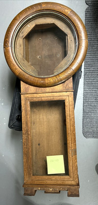 06-10 Antique Original Seth Thomas # 2 Regulator Clock Case in Sawn Oak Veneers