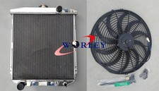 3 Row Alloy Radiator 16 Fan For 1954-1956 Ford Cars Country Squire Fairlane V8