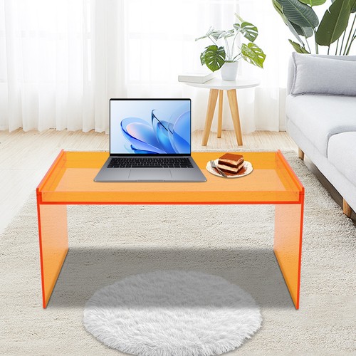 Scrivania portatile da interno arancione carico 50 kg 80*50*40 cm tavolino da caffè tavolo moderno acrilico - Foto 15 di 15