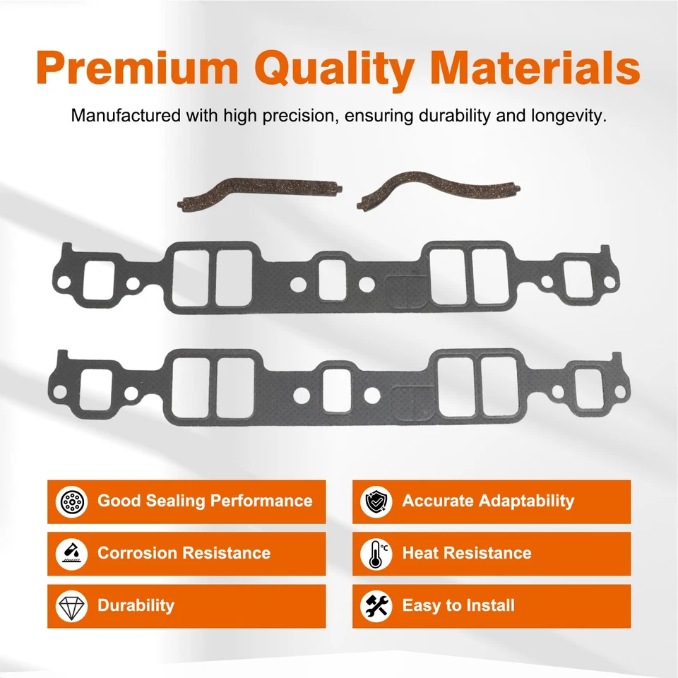 Juntas de colector de admisión de bloque pequeño para Chevrolet 400 350 327 305 283 5,0 L 5,7 L Foto 2 de 4