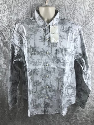 Tommy Bahama Palm Garden Chambray Long Sleeve Shirt Men's Size L Micro Chip $118