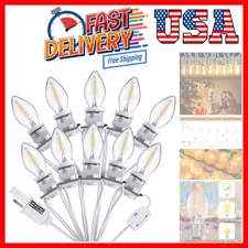 Energy-Efficient Hohean Christmas Village Light Cord with 10 Clips and Switch