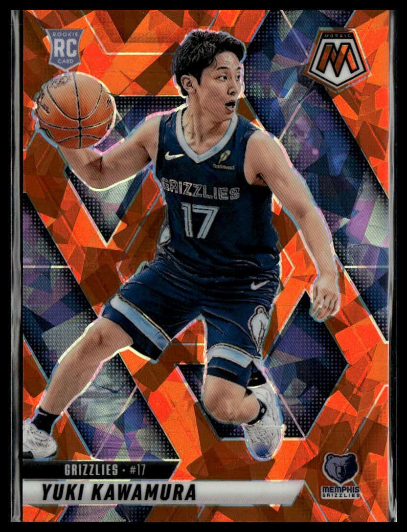 2024-25 Panini Mosaic #209 Yuki Kawamura Orange Ice Mosaic #/49