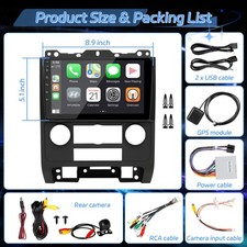 Carplay Android Car Radio Gps Stereo For 2007-2012 Ford Escape Kuga Apple