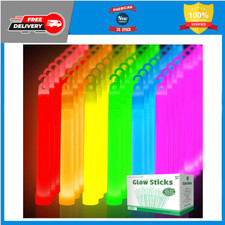 48 Pack 6 Inch Ultra Bright Large Glow Sticks 10 Hr+ Long Lasting Light Sticks