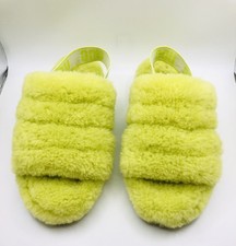 UGG Fluff Yeah Slide Women's Slipper Lime Green 1095119 Size US 8