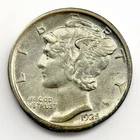 1925 D Mercury Dime AU Details Lightly Cleaned Better Date Silver 10C Nice Coin