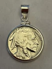 1936 Buffalo Nickel — Uncirculated Set In A Sterling Silver Bezel Marked 925
