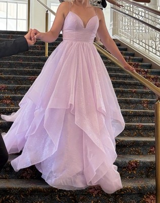 Sherri Hill Lavender Glitter Layered Tulle Ballgown Prom Dress Size 00  (2-4) | eBay