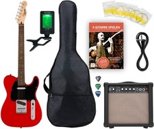 Squier by Fender Sonic Telecaster Rot TOR Einsteiger E-Gitarre SS Starter Set