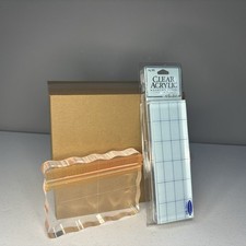 Set of 2 Clear Acrylic Stamp Mounting Blocks