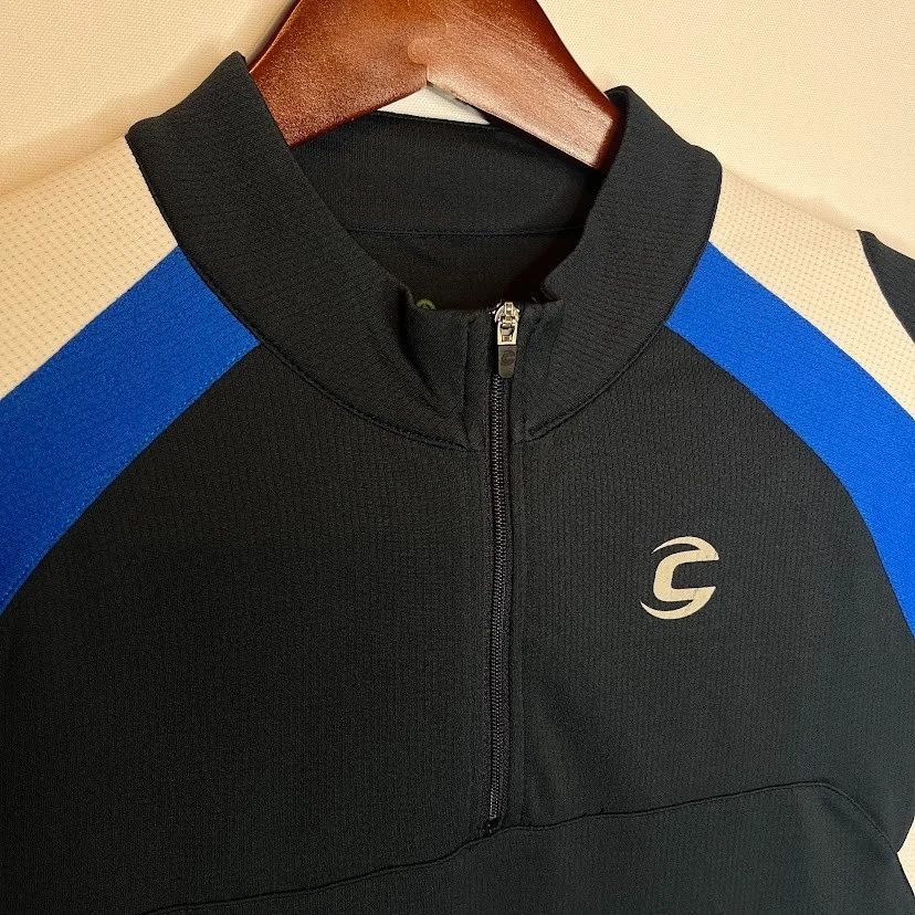 Cannondale Cycling Jersey Men’s L Black Blue White Half Zip Bike Shirt - Image 4 of 4