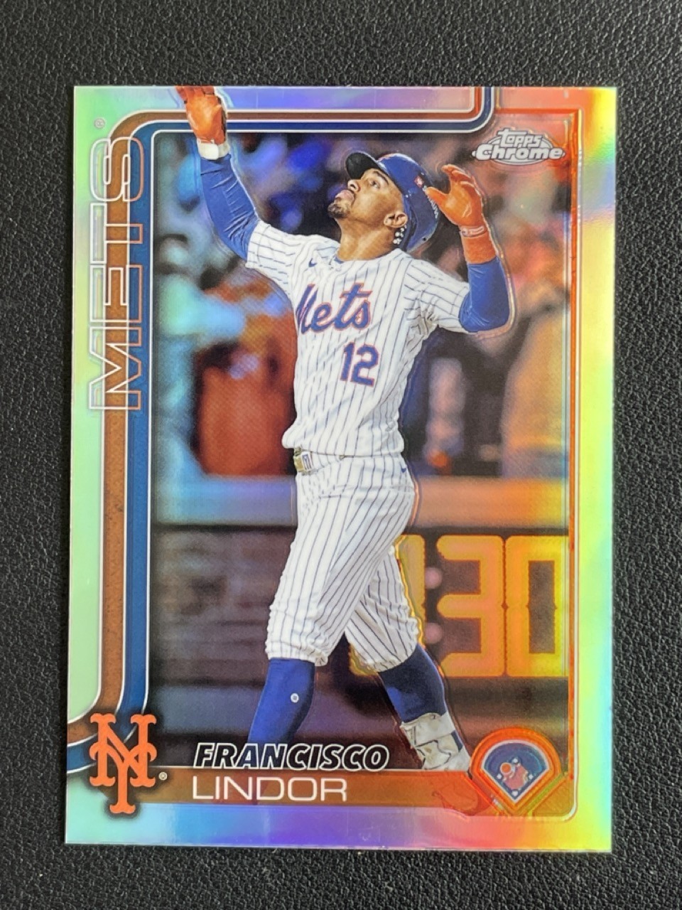 Francisco Lindor 2025 Topps Chrome Image Variation #170 Short Print SP