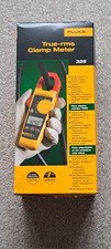Fluke 325 400A AC/DC True RMS Clamp Meter Carry Case Leads Temperature Probe 