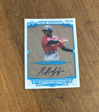 Kristian Robinson 2019 Leaf Trinity Blue Auto CA-KR1 Cougars Diamondbacks /45