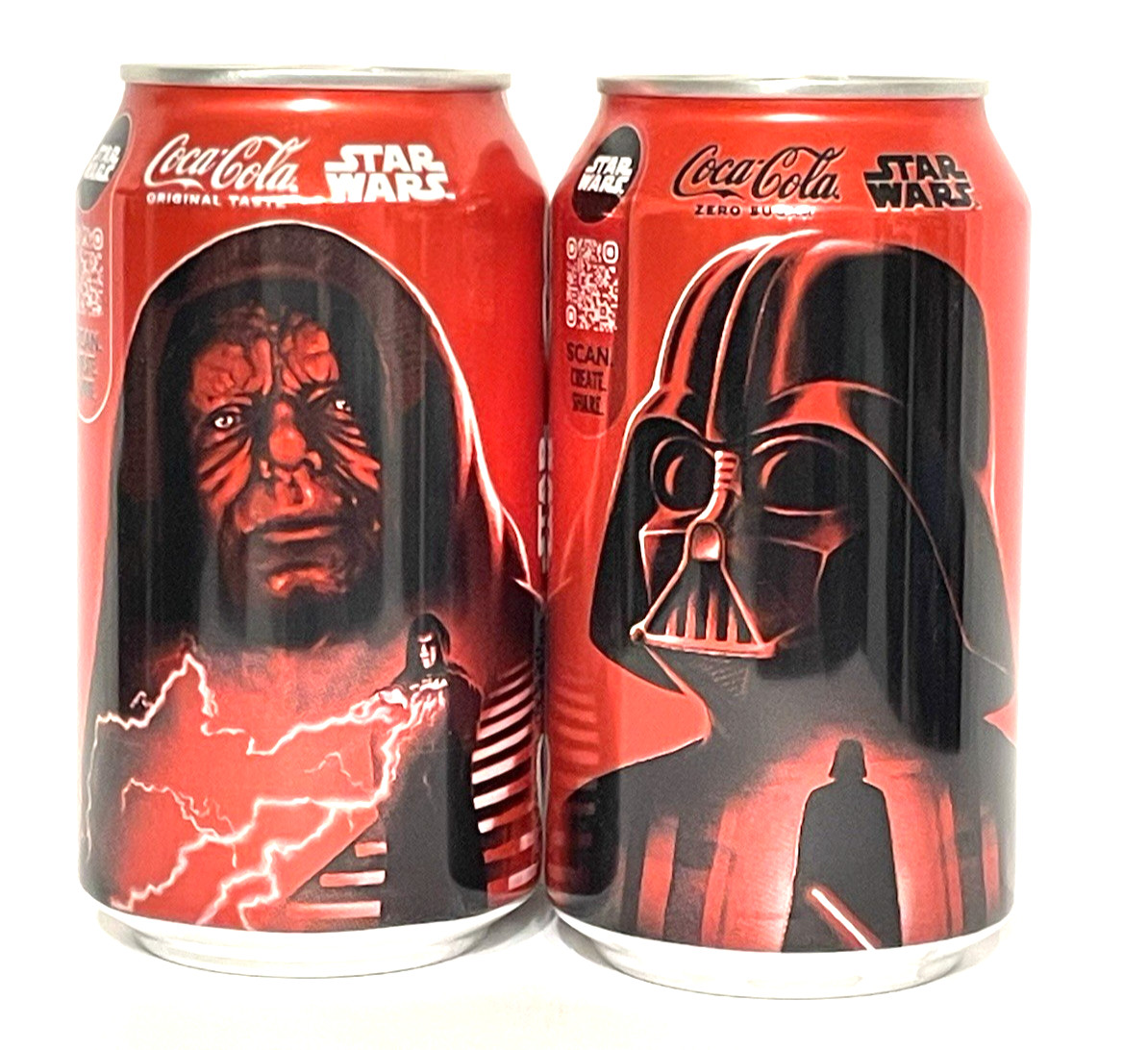 Star Wars Coca Cola Darth Vader Emperor Palpatine Limited Edition Cans Sith Coke