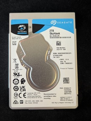 2TB Seagate SkyHawk 2.5'' ST2000LV000 SATA laptop hard drive video DVR 69 hour
