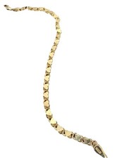 14k Yellow Gold Polished Double-Sided Heart 5.5in Child's Bracelet