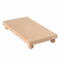 Holztablett mit F&uuml;&szlig;en Rechteckbrett mit erh&ouml;htem Boden Minimalistisch f&uuml;r Eingang