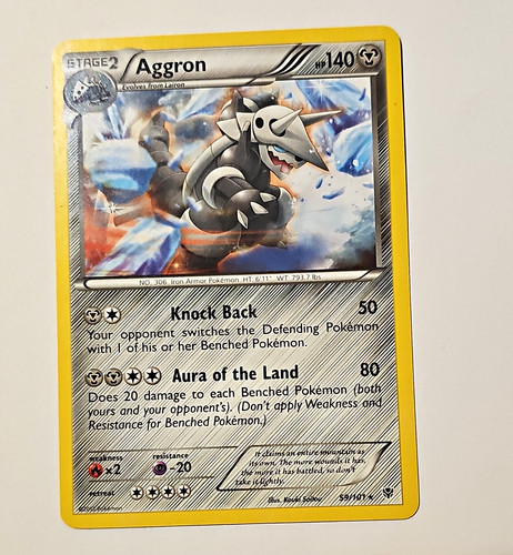 Aggron 59/101 Plasma Blast Rare English 140 HP Stage 2 2013