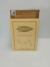YAHTZEE Vintage Bookshelf Edition Linen Book Board Game Never Used 2017 Hasbro
