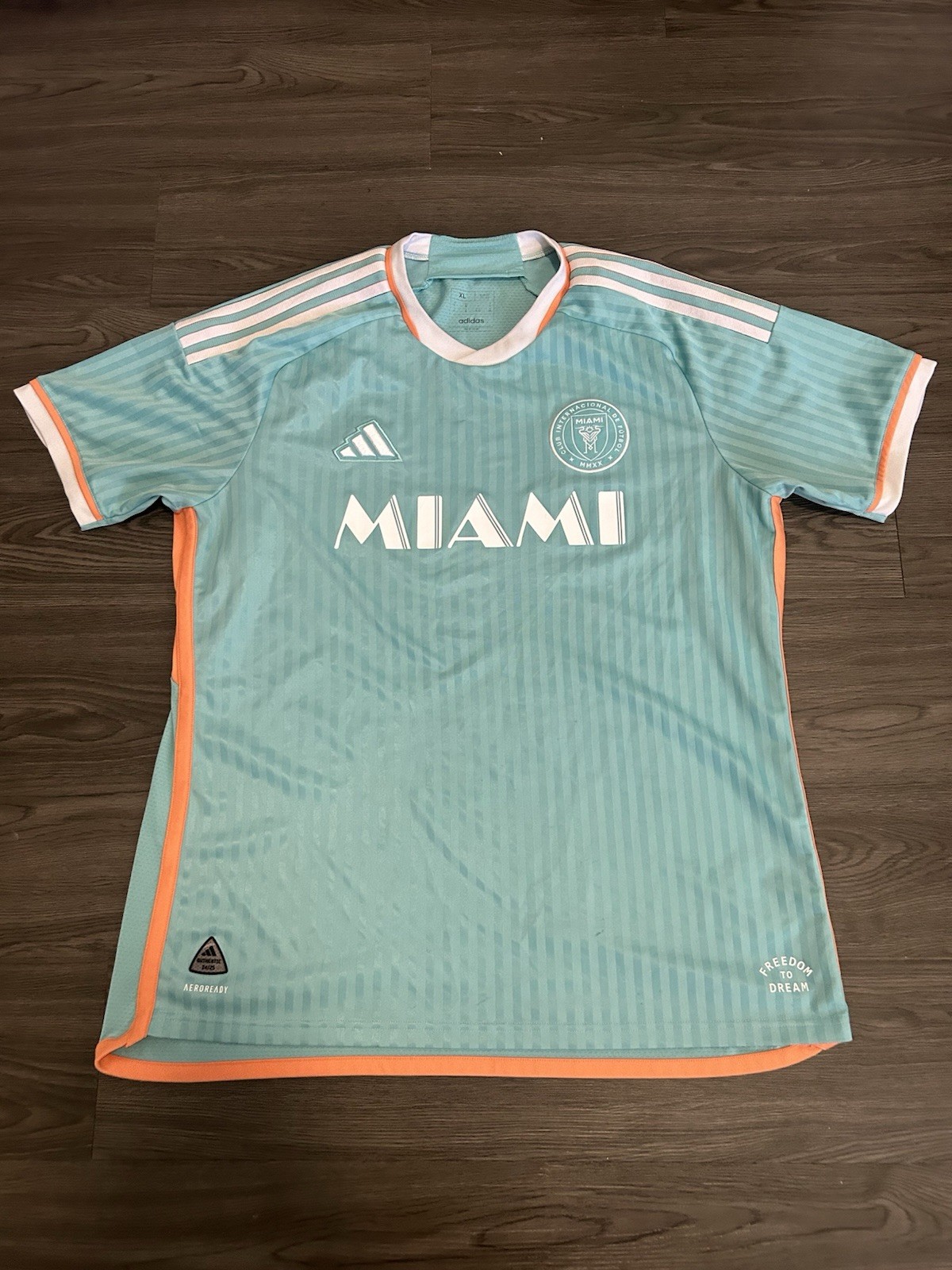 Inter Miami CF Adidas Aeroready 2024/25 Teal Third Soccer MLS Jersey Mens XL