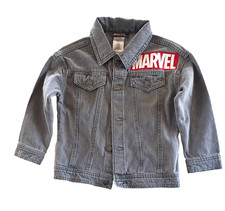 Disney Marvel Characters Kids Boys Jacket Grey Denim Size 5