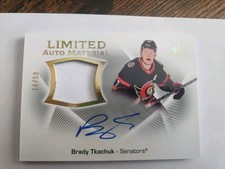 2021-22 UD SP Authentic Limited Auto Patch BRADY Tkachuk /50